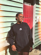 Load image into Gallery viewer, Black Dhari Crew Neck (Pre Order)